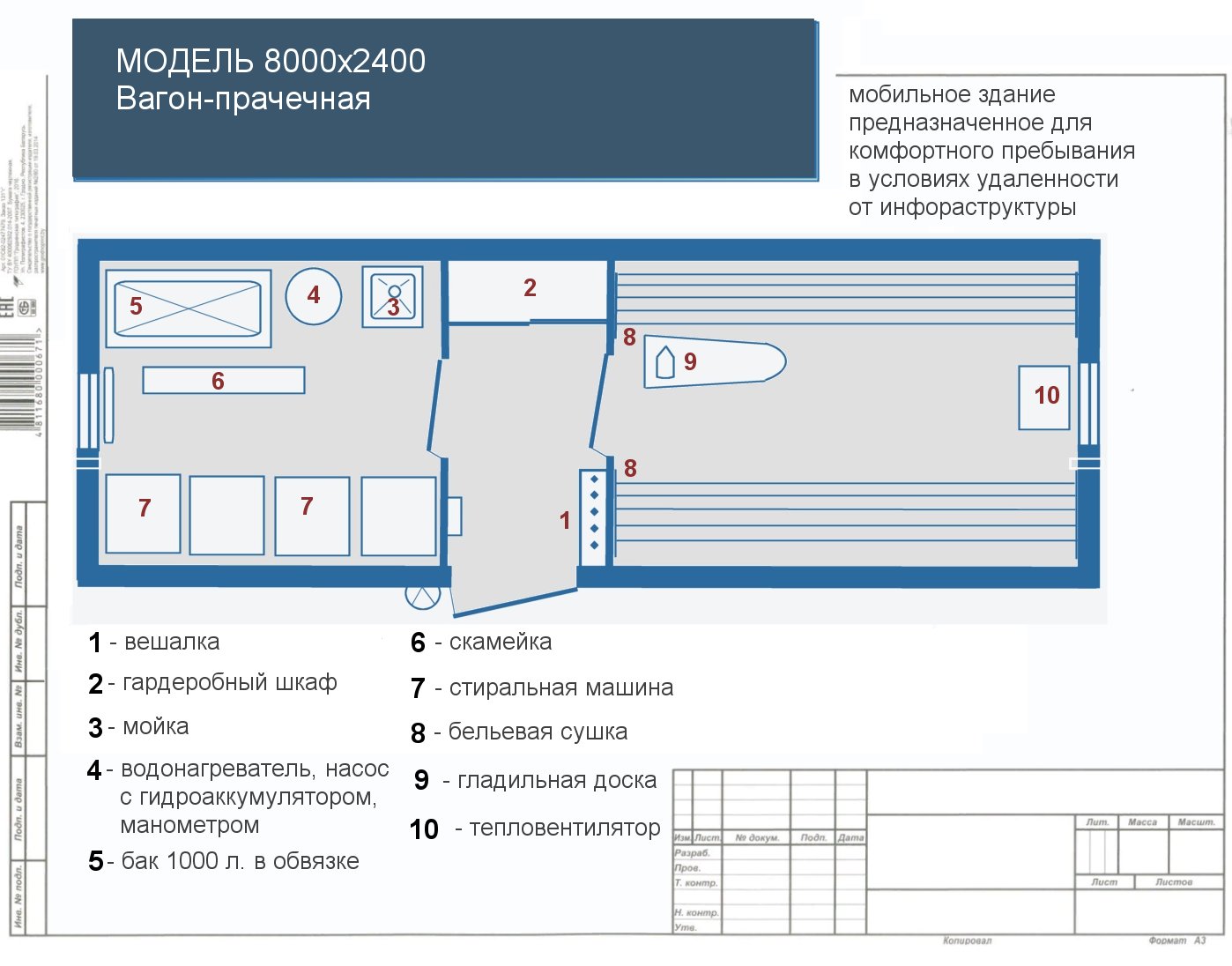 Схема расположения двухэтажного вагона